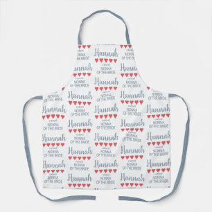 Bridal & Wedding Party 5 Heart Nonna of Bride Apron