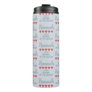 Bridal & Wedding Party 5 Heart Nonna of Groom Thermal Tumbler