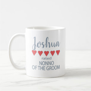 Bridal & Wedding Party 5 Heart Nonno of Groom Coffee Mug