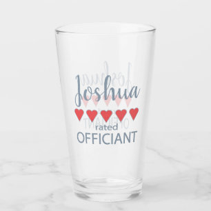 Bridal & Wedding Party 5 Heart Officiant Glass