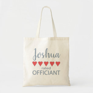 Bridal & Wedding Party 5 Heart Officiant Tote Bag
