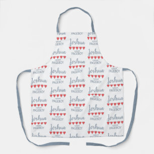 Bridal & Wedding Party 5 Heart Pageboy Apron