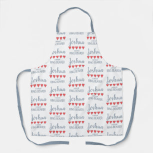 Bridal & Wedding Party 5 Heart Ring Bearer Apron