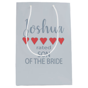 Bridal & Wedding Party 5 Heart Son of Bride Medium Gift Bag