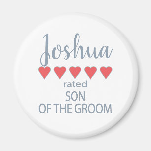 Bridal & Wedding Party 5 Heart Son of Groom Magnet