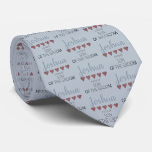 Bridal & Wedding Party 5 Heart Son of Groom Tie