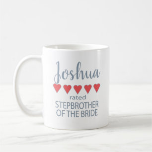 Bridal & Wedding Party 5 Heart Stepbrother o Bride Coffee Mug