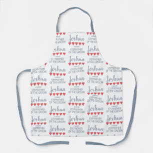 Bridal & Wedding Party 5 Heart Stepfather of Groom Apron