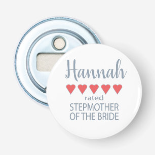 Bridal & Wedding Party 5 Heart Stepmother of Bride Bottle Opener