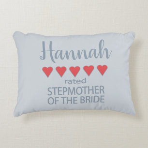 Bridal & Wedding Party 5 Heart Stepmother of Bride Decorative Cushion
