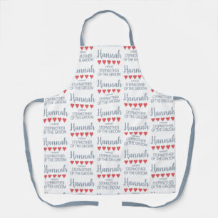 Bridal & Wedding Party 5 Heart Stepmother of Groom Apron