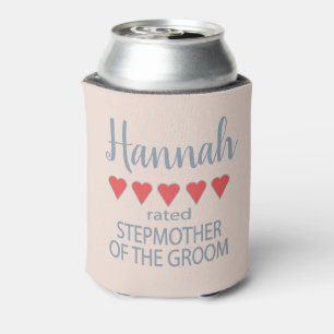 Bridal & Wedding Party 5 Heart Stepmother of Groom Can Cooler