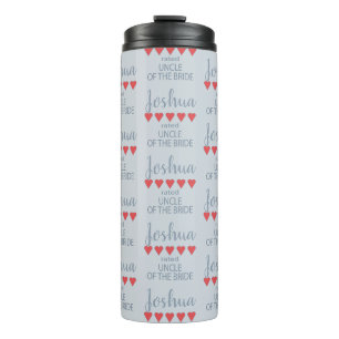 Bridal & Wedding Party 5 Heart Uncle of Bride Thermal Tumbler