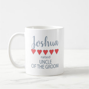Bridal & Wedding Party 5 Heart Uncle of Groom Coffee Mug