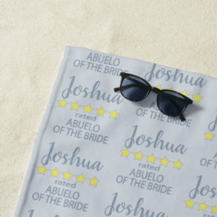 Bridal & Wedding Party 5 Star Abuelo of Bride Beach Towel