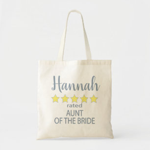 Bridal & Wedding Party 5 Star Aunt of Bride Tote Bag