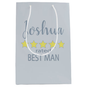 Bridal & Wedding Party 5 Star Best Man Medium Gift Bag