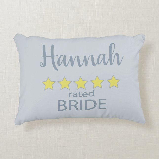 Bridal & Wedding Party 5 Star Bride Decorative Cushion (Front)