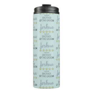 Bridal & Wedding Party 5 Star Brother of Groom Thermal Tumbler