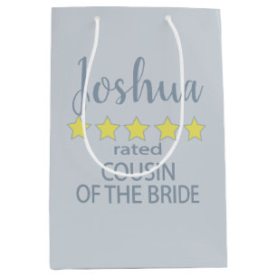 Bridal & Wedding Party 5 Star Cousin of Bride Medium Gift Bag