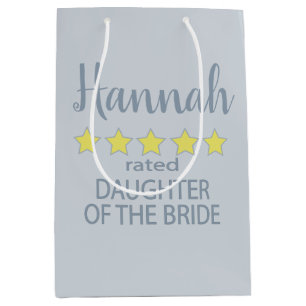 Bridal & Wedding Party 5 Star Daughter of Bride Medium Gift Bag