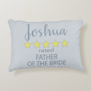Bridal & Wedding Party 5 Star Father of Bride Decorative Cushion