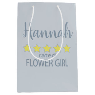 Bridal & Wedding Party 5 Star Flower Girl Medium Gift Bag