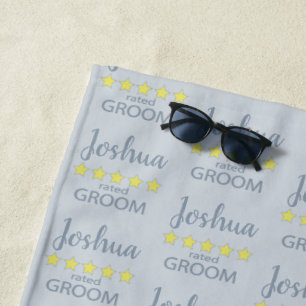 Bridal & Wedding Party 5 Star Groom Beach Towel