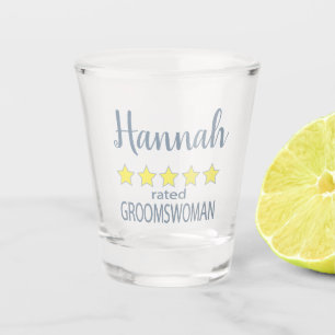 Bridal & Wedding Party 5 Star Groomswoman Shot Glass