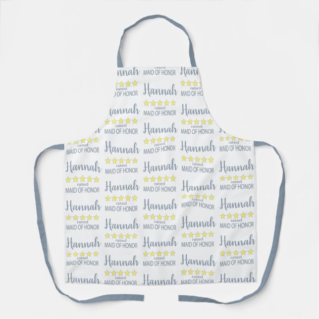 Bridal & Wedding Party 5 Star Maid of Honour Apron (Front)
