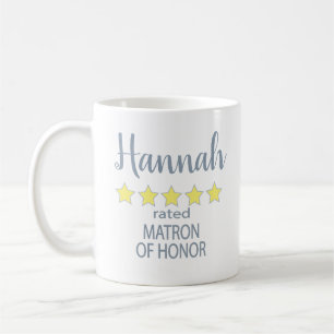 Bridal & Wedding Party 5 Star Matron of Honour Coffee Mug