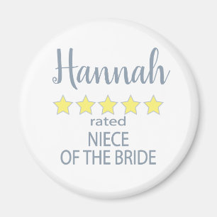 Bridal & Wedding Party 5 Star Niece of Bride Magnet