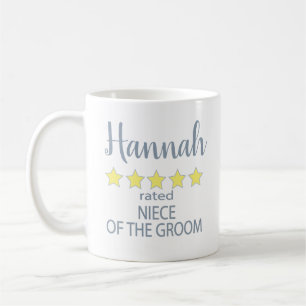 Bridal & Wedding Party 5 Star Niece of Groom Coffee Mug