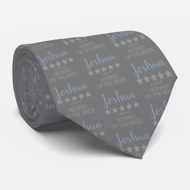 Bridal & Wedding Party 5 Star Nonno of Bride Tie (Rolled)