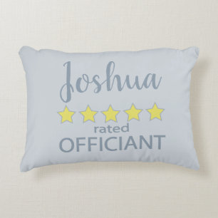 Bridal & Wedding Party 5 Star Officiant Decorative Cushion