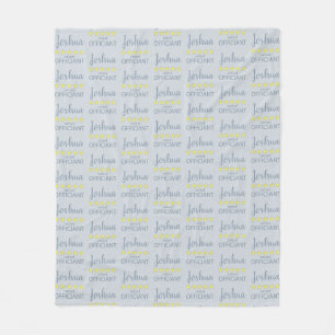 Bridal & Wedding Party 5 Star Officiant Fleece Blanket