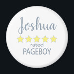 Bridal & Wedding Party 5 Star Pageboy Magnet<br><div class="desc">Members of the bridal party and wedding party will feel loved and appreciated with a “five star” gift made especially for them. Love is what it’s all about. Whether it’s a hometown wedding or destination wedding the personalised items will be sure to bring smiles along the way. The customisable t-shirts...</div>
