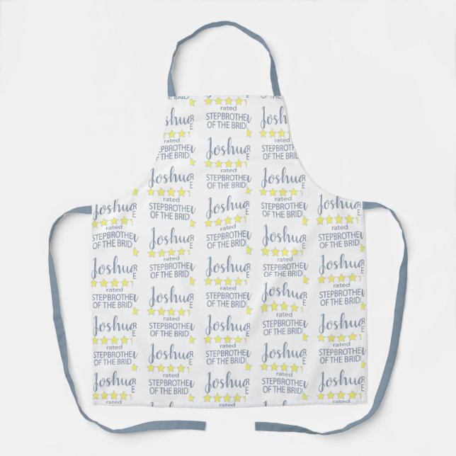 Bridal & Wedding Party 5 Star Stepbrother of Bride Apron (Front)