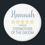 Bridal & Wedding Party 5 Star Stepmother of Groom Magnet<br><div class="desc">Members of the bridal party and wedding party will feel loved and appreciated with a “five star” gift made especially for them. Love is what it’s all about. Whether it’s a hometown wedding or destination wedding the personalised items will be sure to bring smiles along the way. The customisable t-shirts...</div>