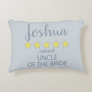 Bridal & Wedding Party 5 Star Uncle of Bride Decorative Cushion