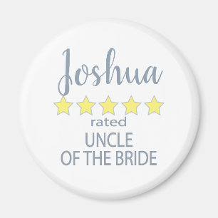 Bridal & Wedding Party 5 Star Uncle of Bride Magnet