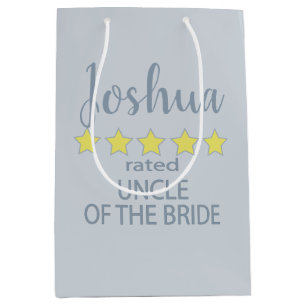 Bridal & Wedding Party 5 Star Uncle of Bride Medium Gift Bag