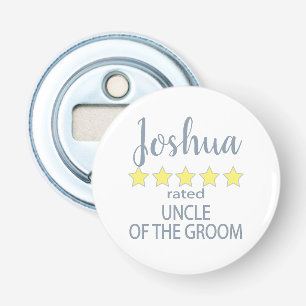 Bridal & Wedding Party 5 Star Uncle of Groom Bottle Opener