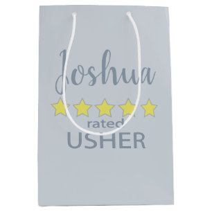 Bridal & Wedding Party 5 Star Usher Medium Gift Bag