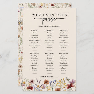 Bridal What's In Your Purse Game