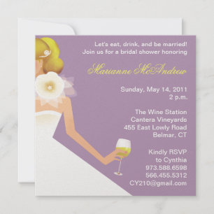 Bridal Wine Ensemble (lilac) Invitation
