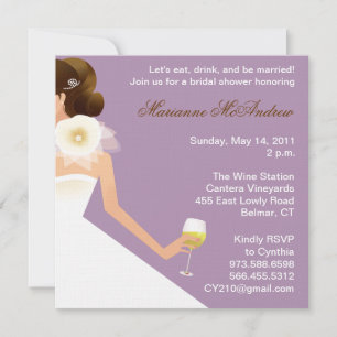 Bridal Wine Ensemble (lilac) Invitation