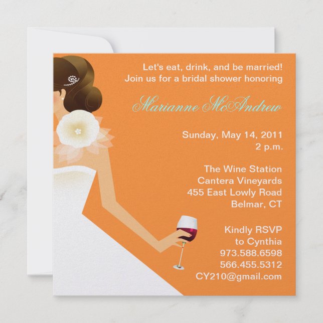 Bridal wine invitation (Front)