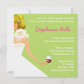 Bridal wine invitation