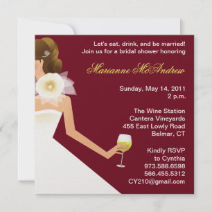 Bridal wine invitation